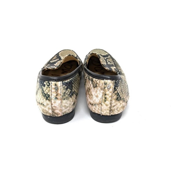 Sam Edelman Womens 6 Leon Snake Python Slip On Leather Loafers Flats Shoes - Picture 3 of 8